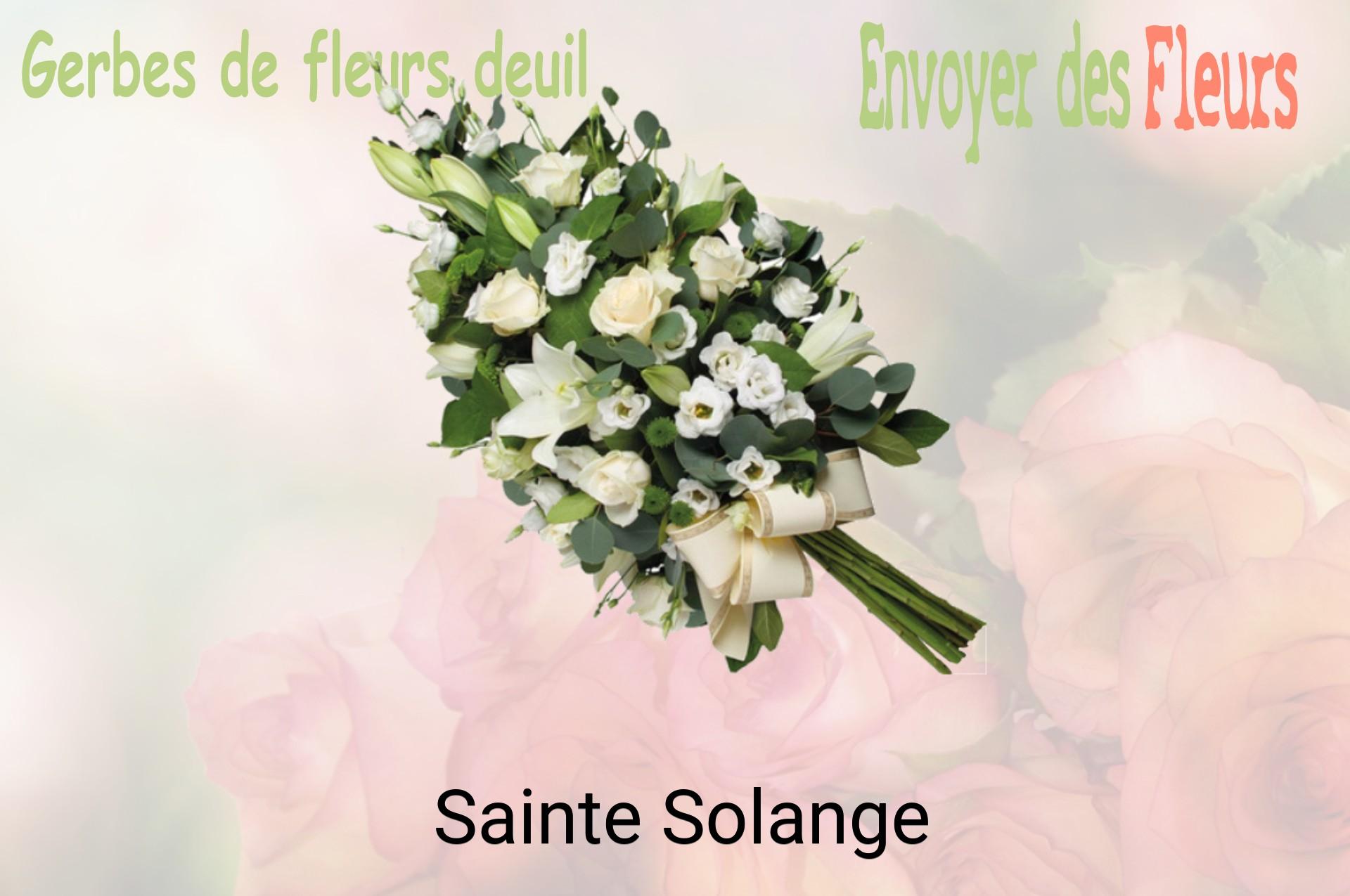 Gerbe de fleurs de deuil livrée à Sainte-Solange